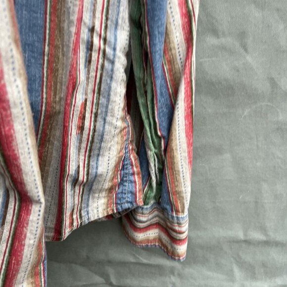 LRL Ralph Lauren Jeans Co. Size XL Cotton Striped Aztec Western Pearl Snap - Picture 4 of 7
